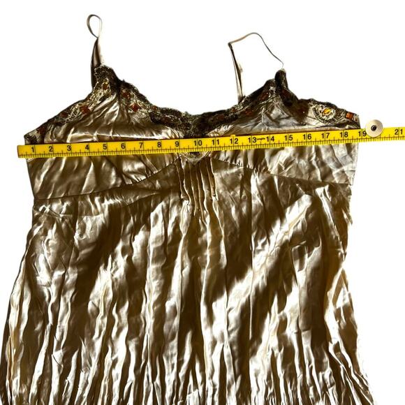 Bisou Bisou Women’s 90s Y2K Babydoll Tank Top Gold Side Large - Picture 7 of 8